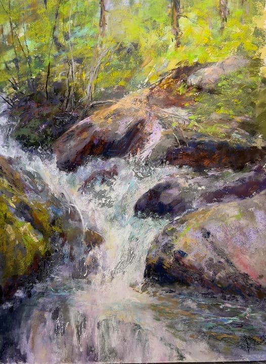 Cascade by Kahne Smith  Image: “Suddenly he wished to go and see the great mountains, and hear the pine-trees and the waterfalls, and explore the caves, and wear a sword instead of a walking-stick.”
- J. R. R. Tolkien