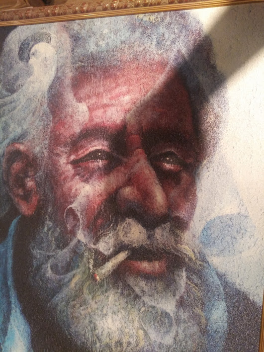 BEARDED MAN SMOKING by H. LEBRETON, Image 1.