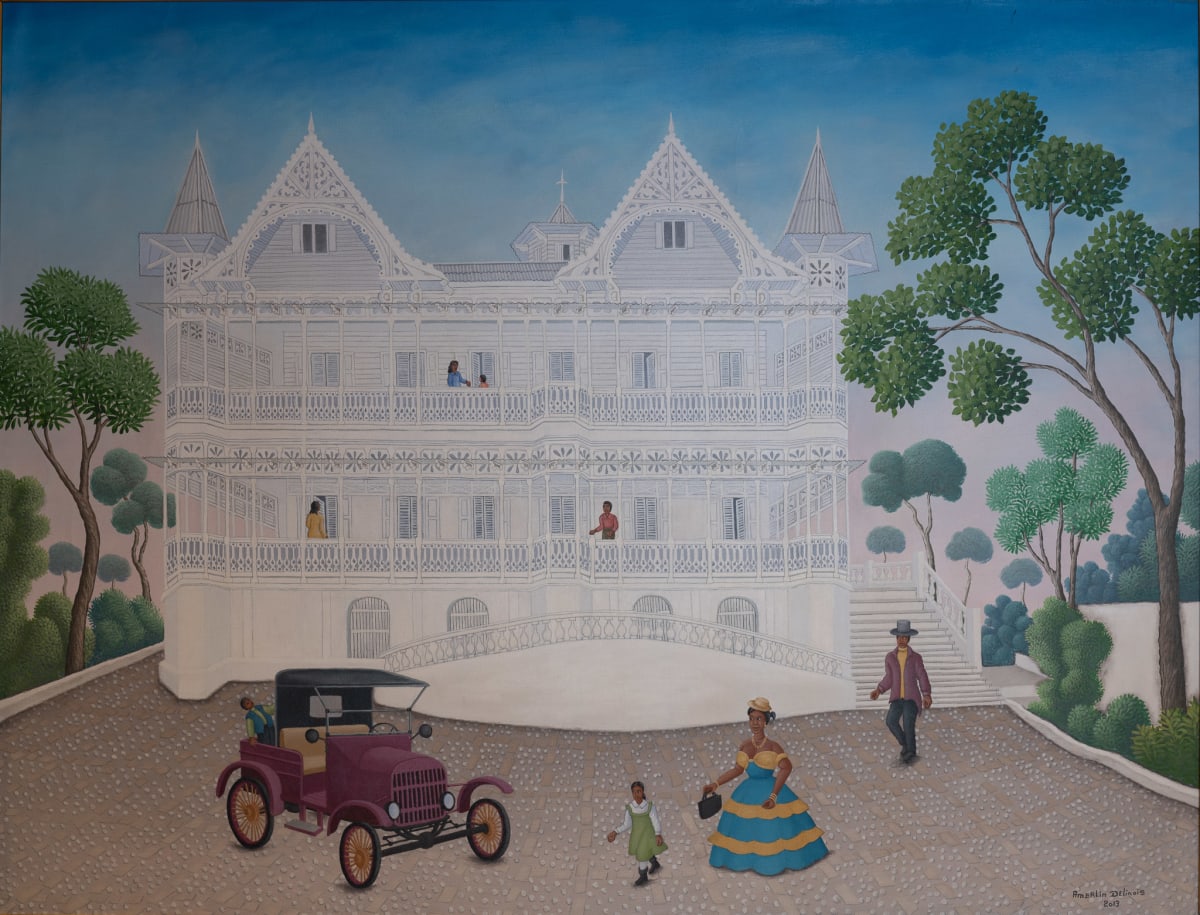 WHITE GINGERBREAD HOUSE by AMERLIN DELINOIS, Image 1.