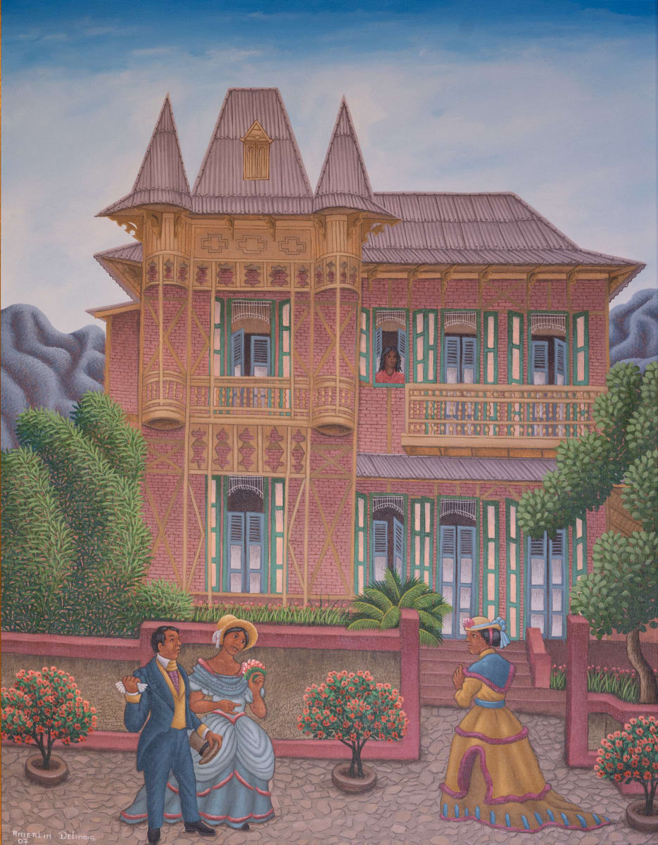 BROWN GINGERBREAD HOUSE by AMERLIN DELINOIS, Image 1.