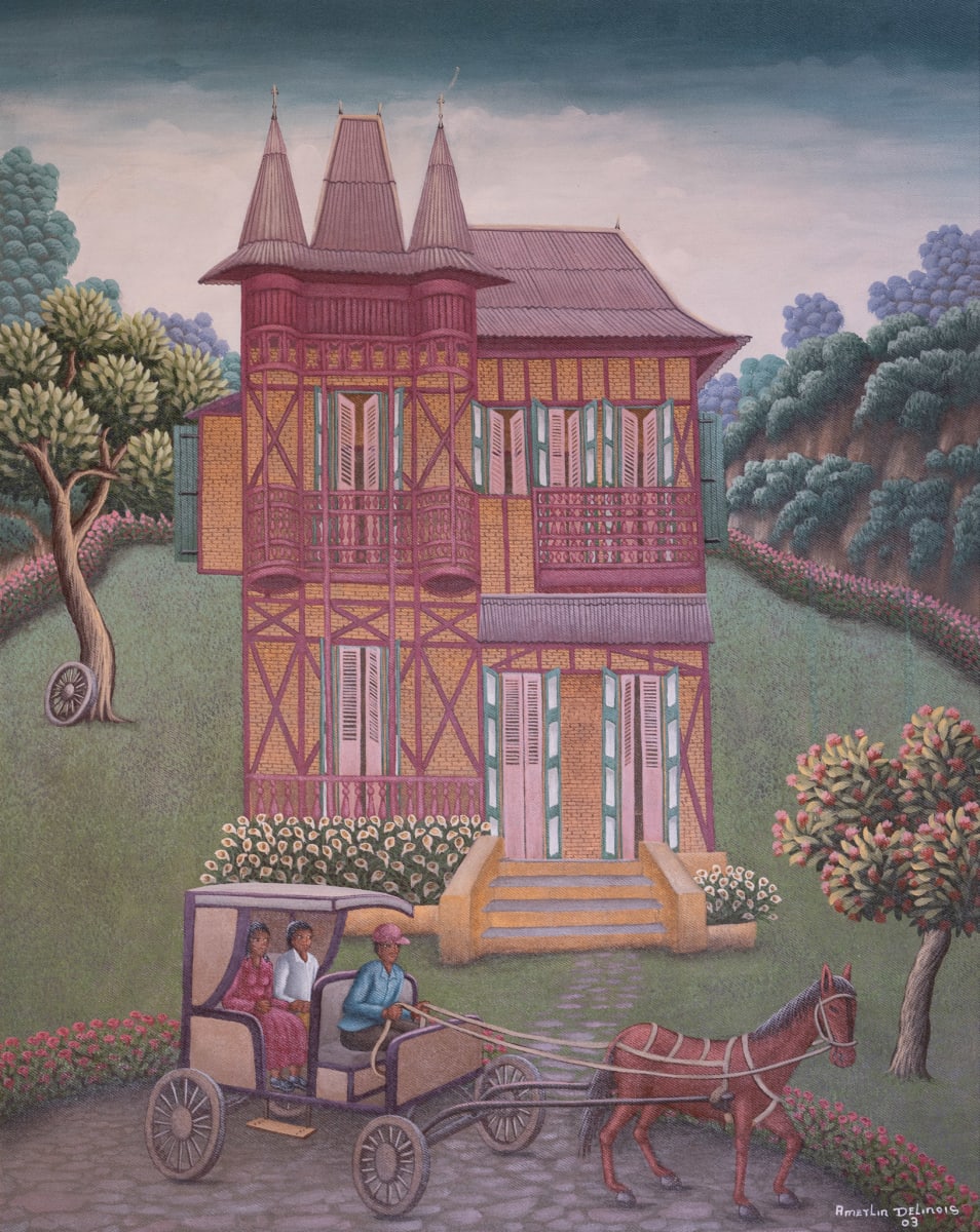 RED GINGERBREAD HOUSE by AMERLIN DELINOIS, Image 1.