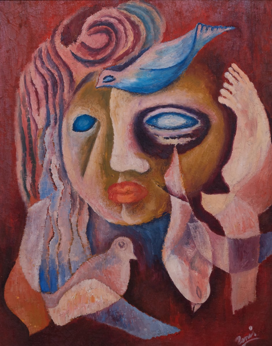 COLLAGE FACE AND BIRD by VILLARD DENIS (DAVILAR), Image 1.
