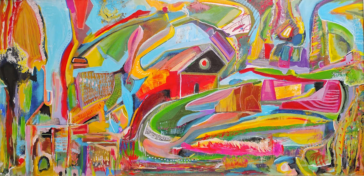 Red Barn on the Road Through La Honda by Eric Oliver 