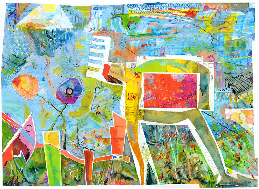 Abandoned Time Machine in Overgrown Garden, ca. 2035 by Eric Oliver 