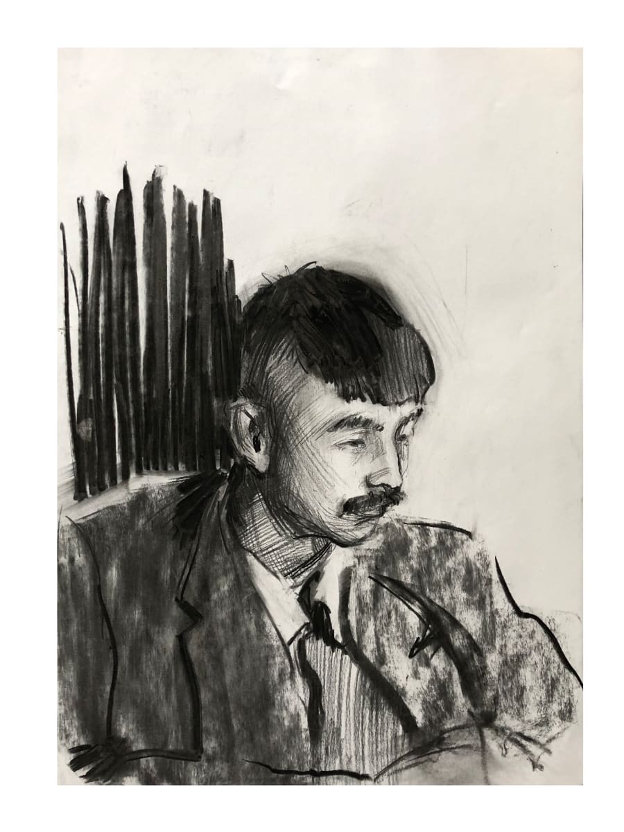 Head study of Fergus working by Brendan Fitzpatrick 費博東, Image 1.