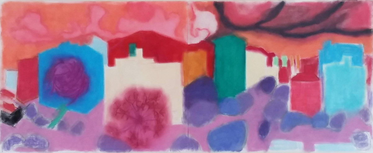 Pink diptych by Natalya 