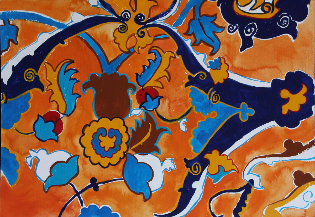 Flower textile design 2, Image 1.