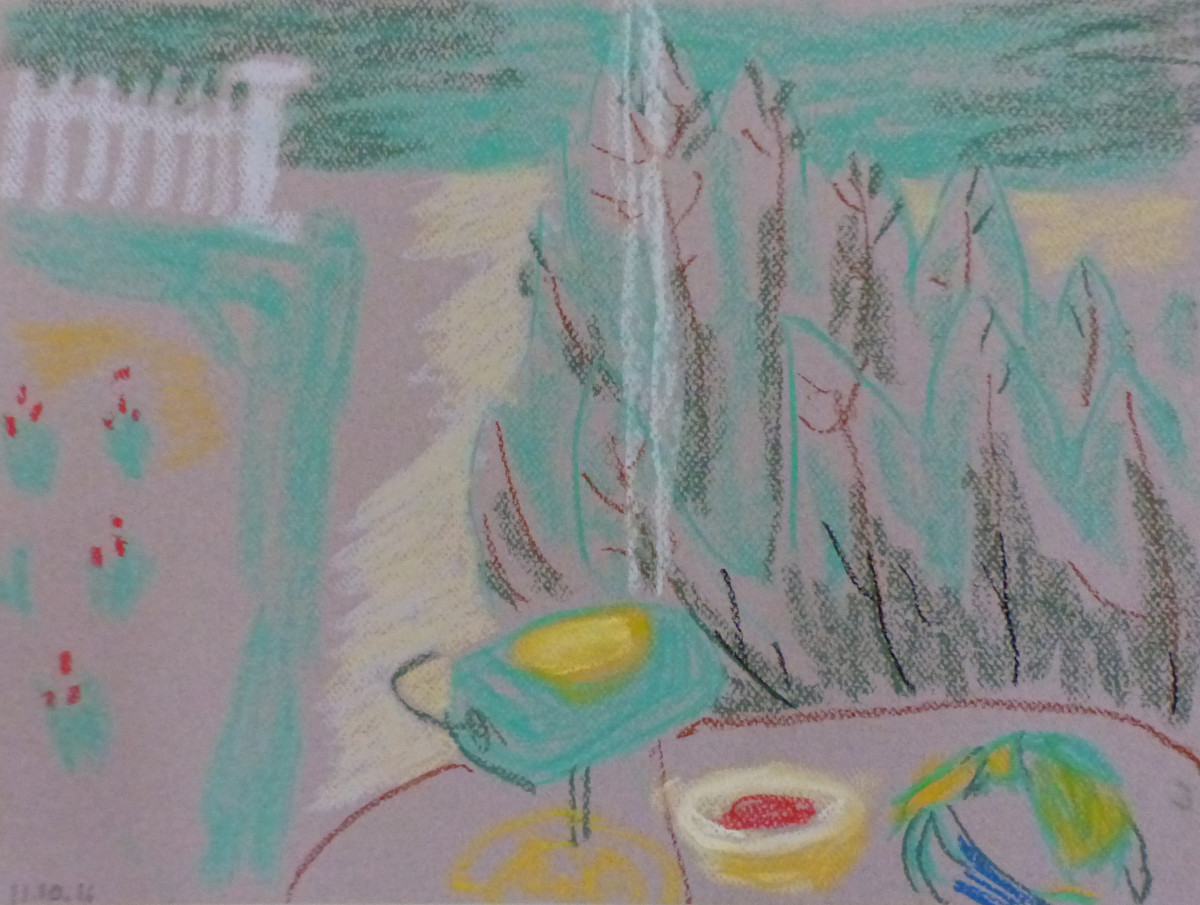 Desk and garden by Natalya 