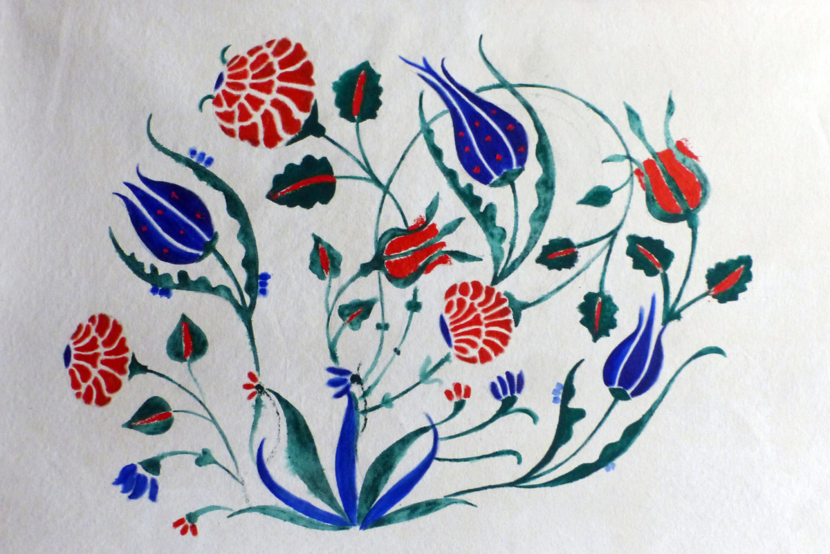 Iznik flowers 2 by Natalya 