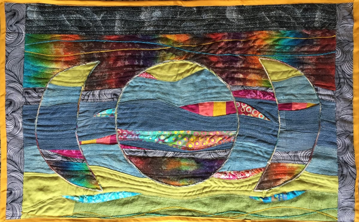 Embrace It (the Moon) by Julia Muench  Image: Part of my "Tides & Portals"  exhibit  series, focusing on sustainable fabrics.  