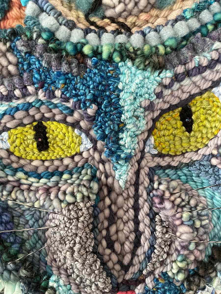 Blue Cat's "Bling" Mat by Julia Muench, Image 1.
