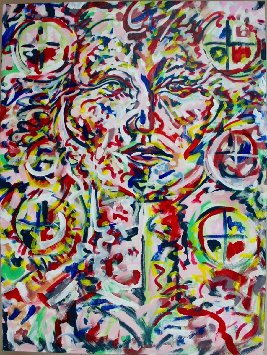 Cara Series:  Native Girl with Medicine Wheels by Jimmy Longoria 