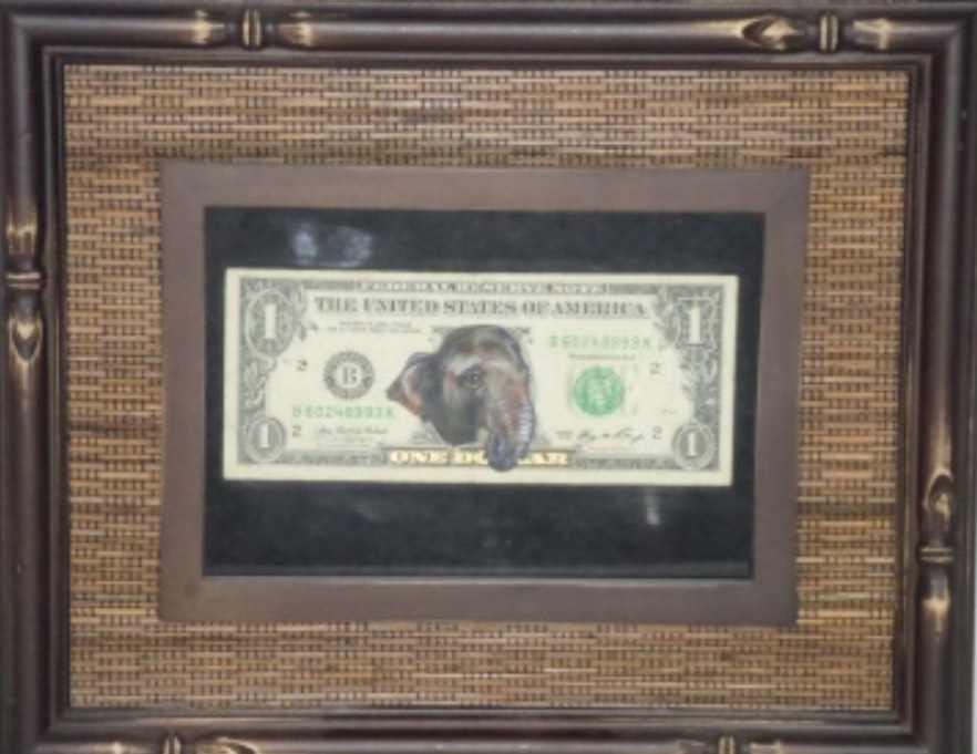 The All Mighty Dollar, Elephant by Mary Frances Dondelinger, Image 1.