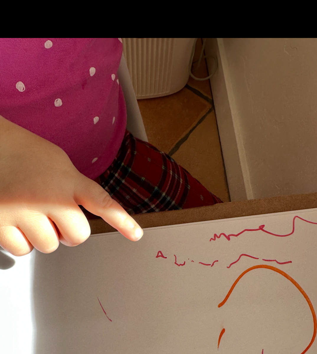 Triangle by Cecily Dahlhauser  Image: Cecily Dahlhauser is the granddaughter to Doug and Laurie Kanyer - She is 2. 50 years when this work was made in 20245