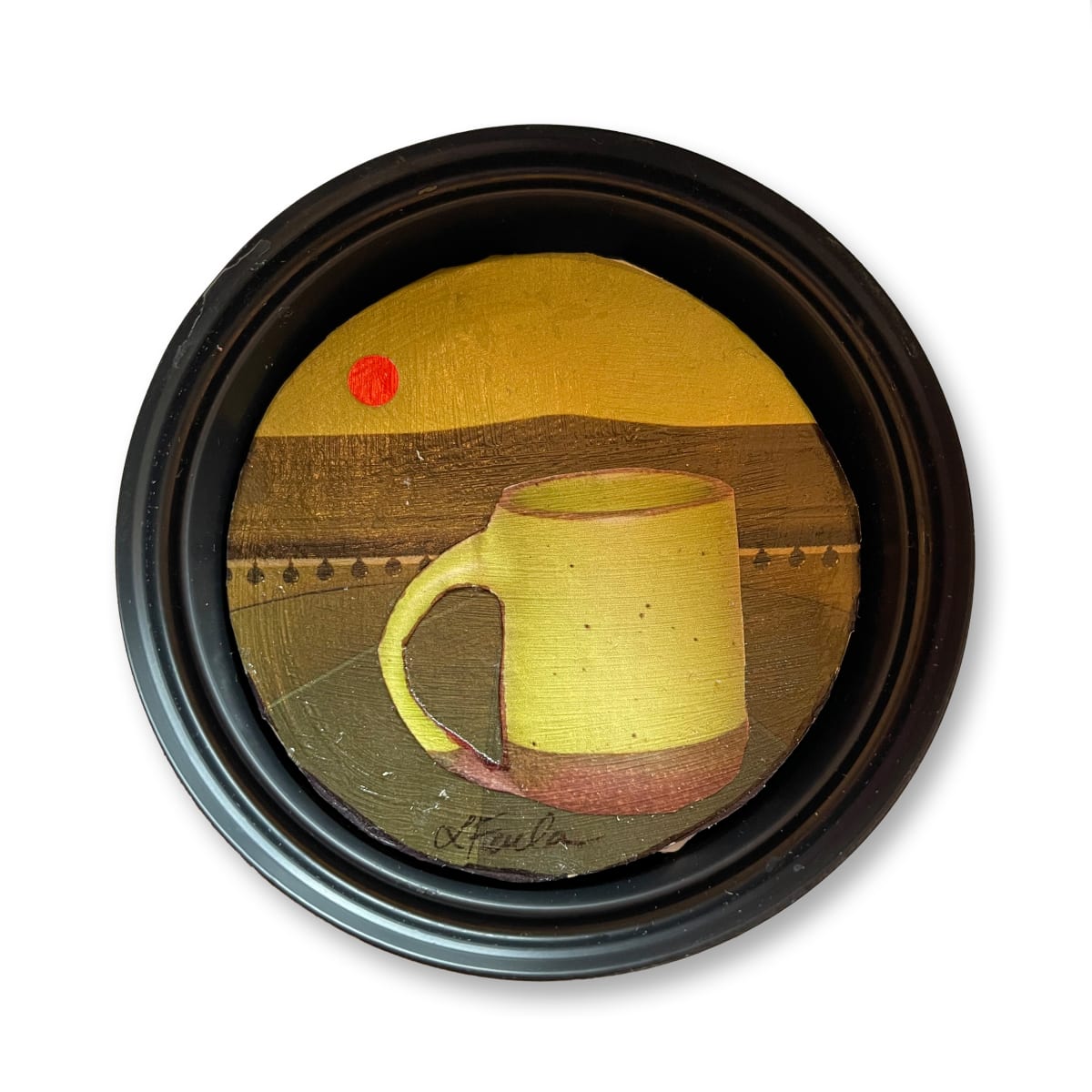Untitled by Linda Feula  Image: Linda Feula, Untitled, 2021, New Jersey, USA , Coffee Cup Lid Collage