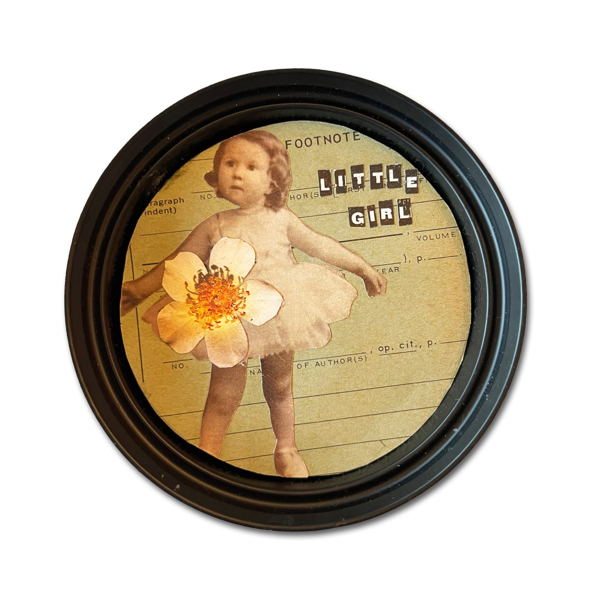 Untitled by Marla Thornington Martin  Image: Marla Thornington Martin, Untitled, 2021, Connecticut, USA, Coffee Cup Lid Collage