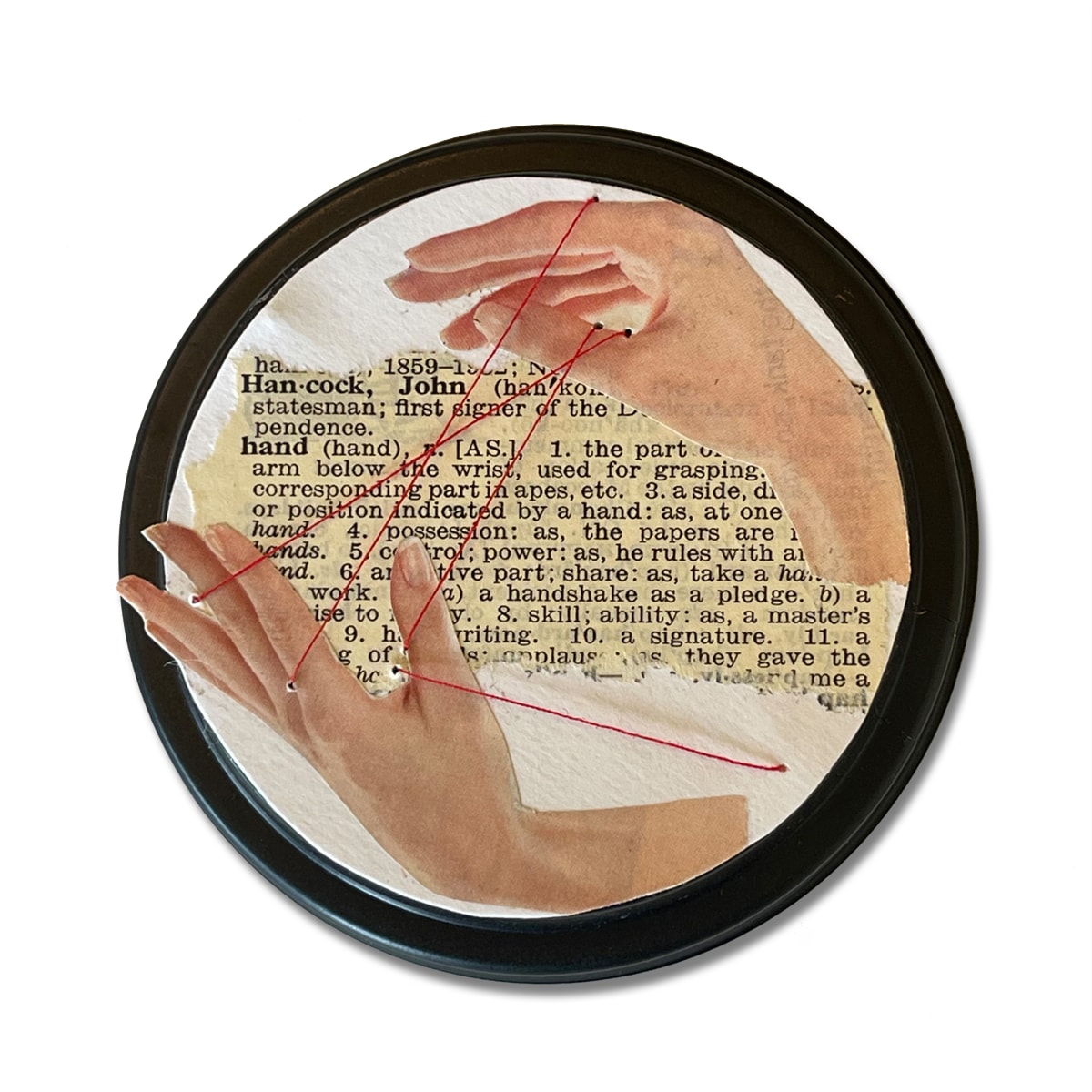 Untitled by Suzan Mandla  Image: Suzan Mandla, Untitled, 2021, Canada, Collffee Cup Lid Collage