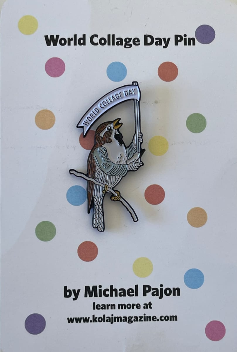 World Collage Day Pin 2018 by Michael Pajon  Image: World Collage Day Pin 2018 by Michale Pajon