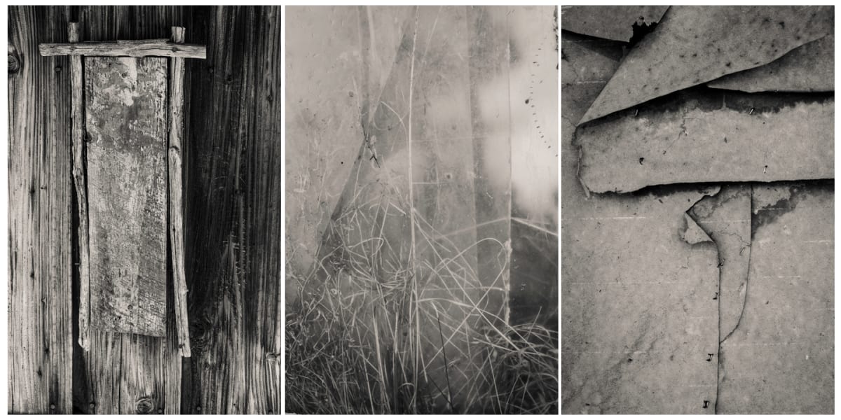 winter wabi sabi triptych by Kelly Sinclair 