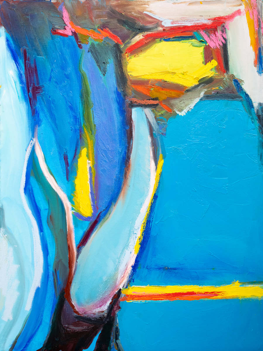 Abstract Blue-Multi by Leslie Lyon 