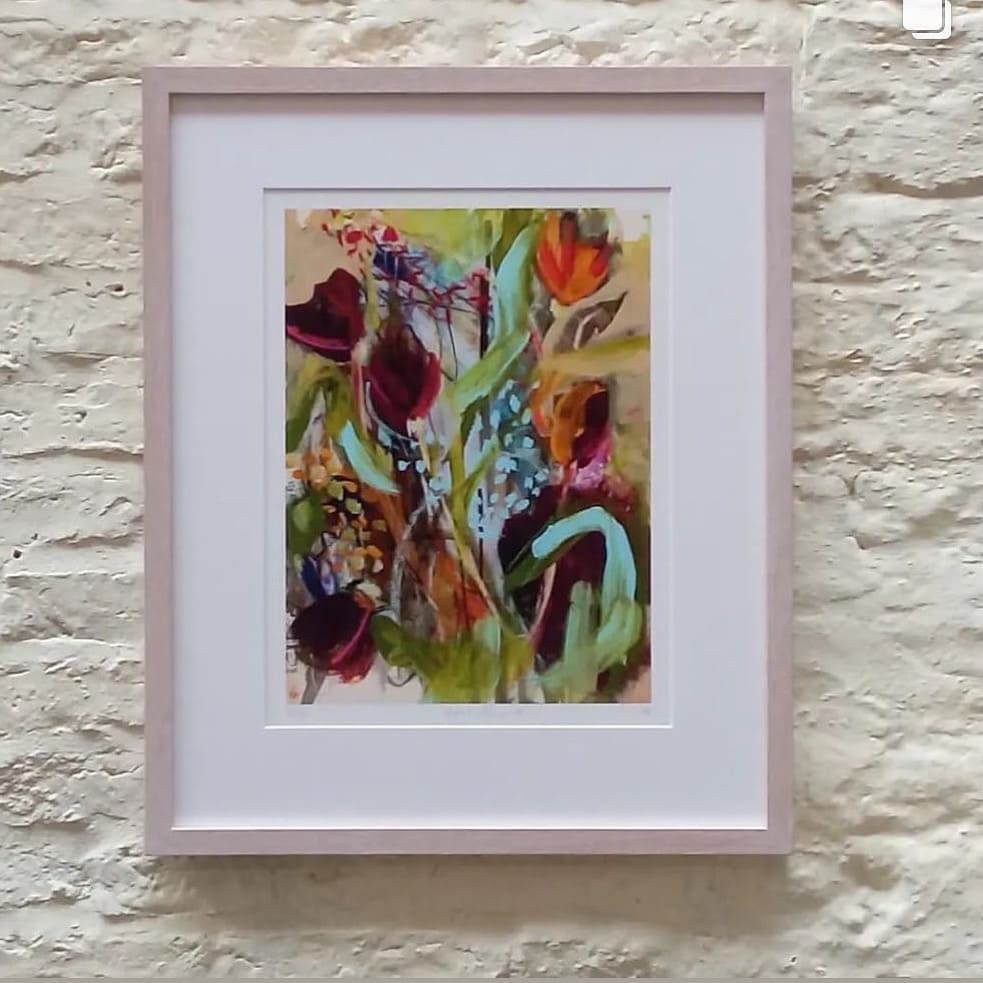 April Bouquet Giclee Print buy Unframed - see Framed example here 26/50 by Lesley Birch 