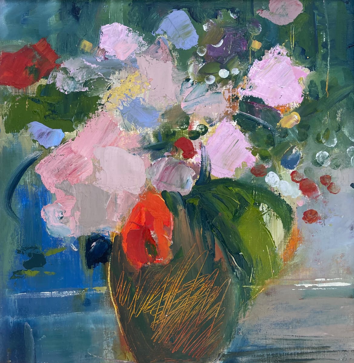 Bouquet in a vase by Lesley Birch 