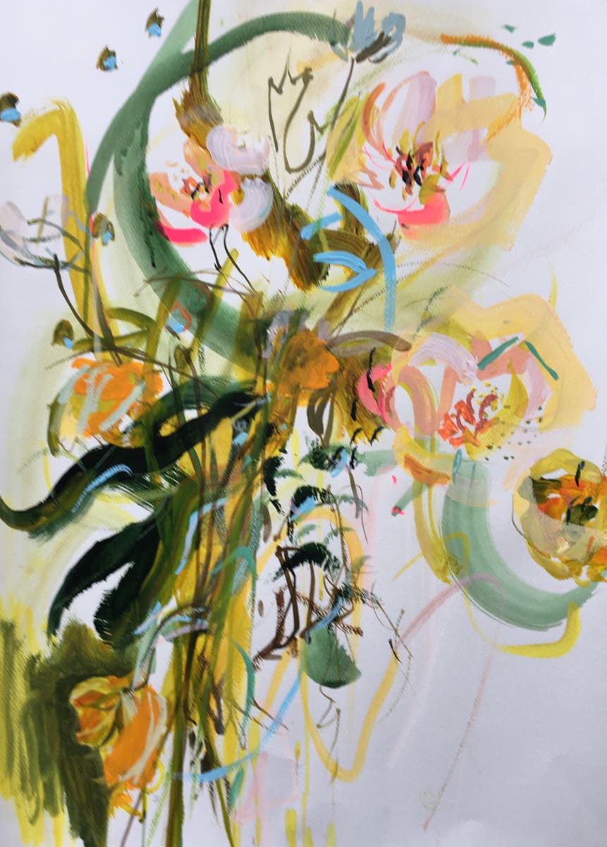 Bouquet Yellow and Green by Lesley Birch 