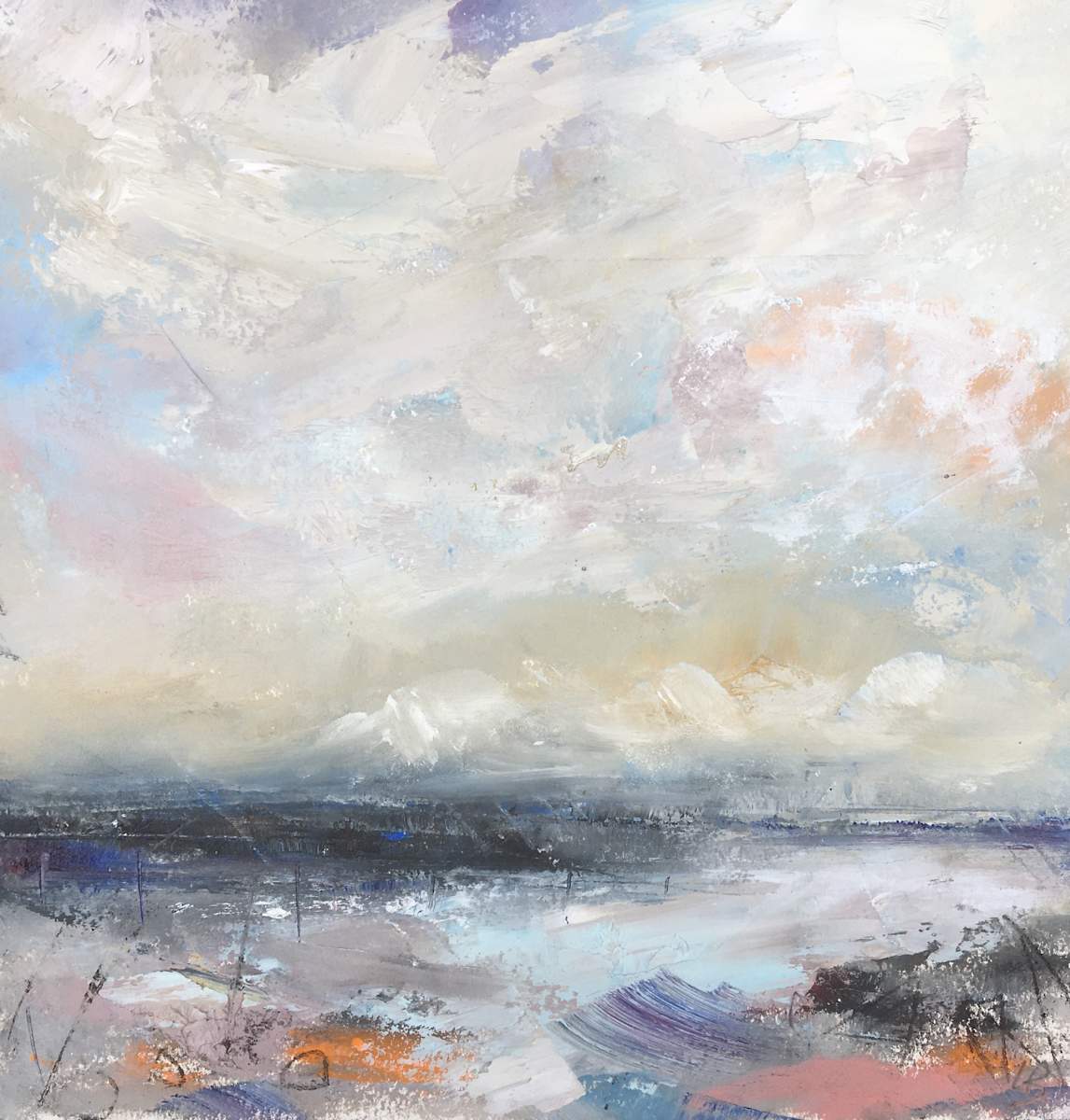 Bright Shore with Lilac by Lesley Birch, Image 1.