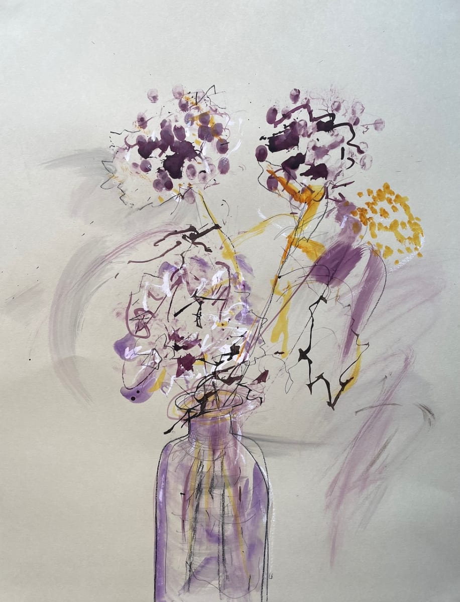 Dried Hydrangeas in a Jar, Image 1.