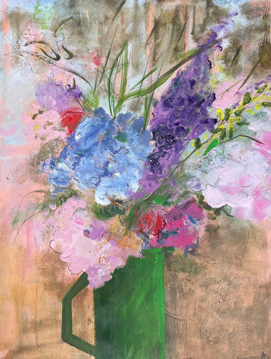 Green Jug - Unframed by Lesley Birch, Image 1.