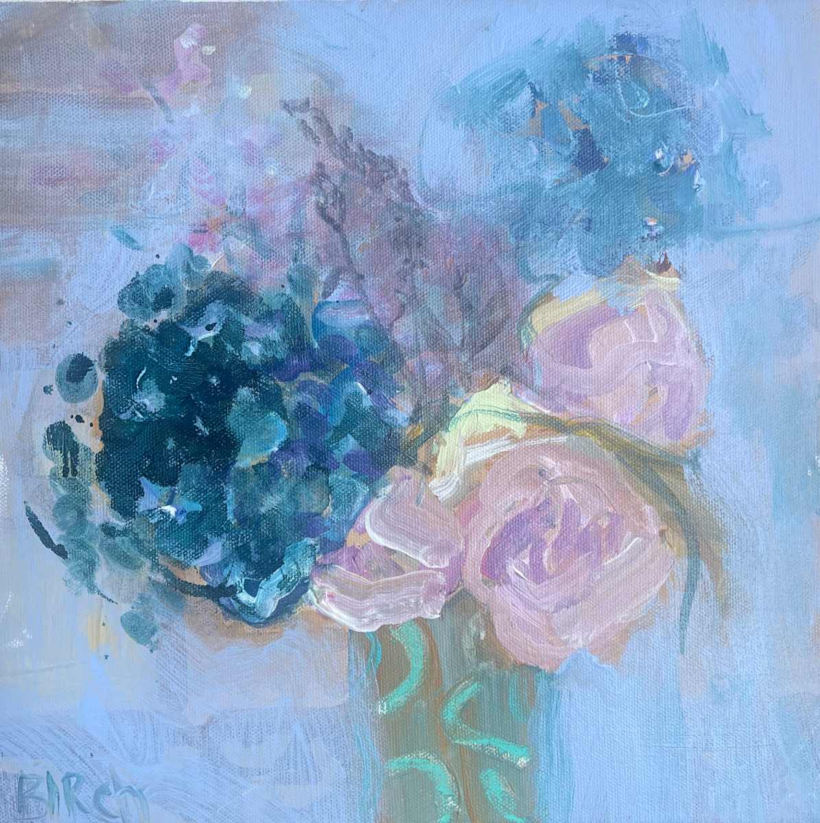 Hydrangeas and Roses by Lesley Birch, Image 1.