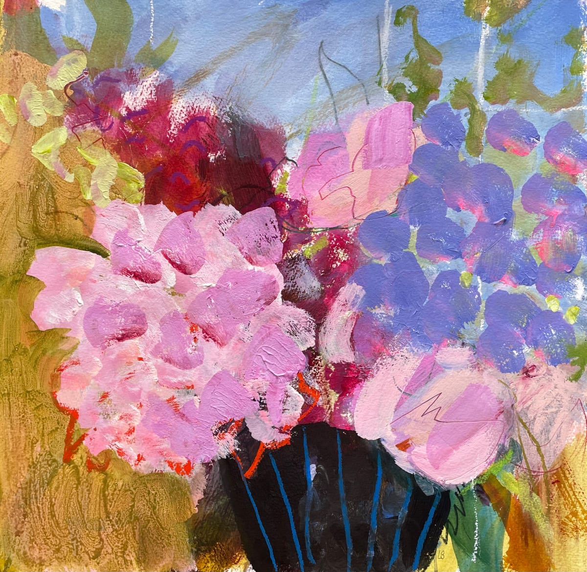 Pink & Blue 2 by Lesley Birch, Image 4.