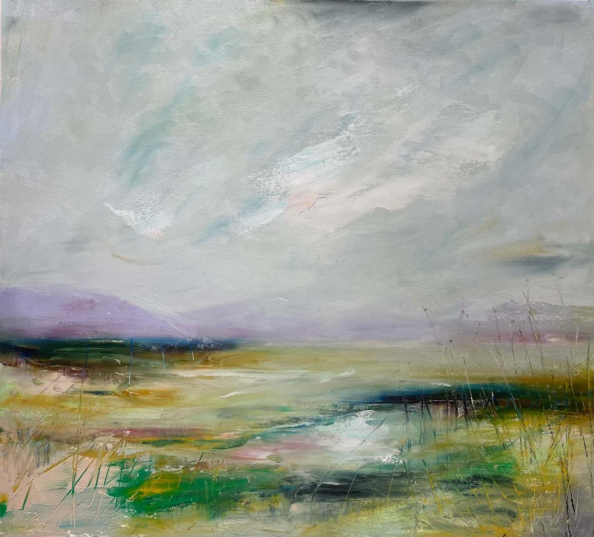 Stillness, Blue & Green by Lesley Birch, Image 1.