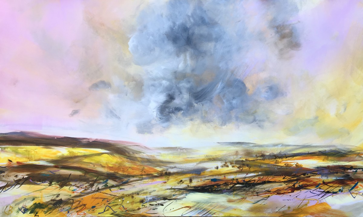 Vale with Storm Cloud by Lesley Birch 