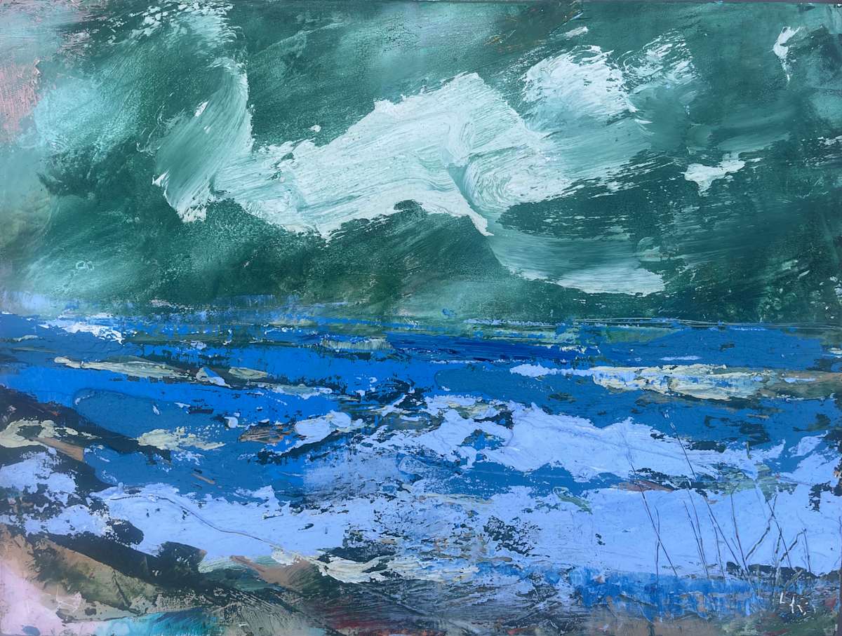 Wild Sea, Evening by Lesley Birch 