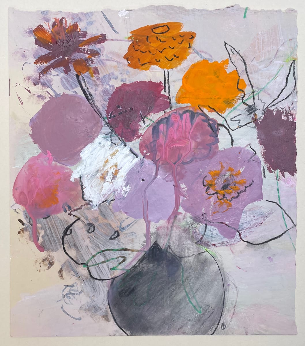 Zinnias, Sketch 2, Image 1.