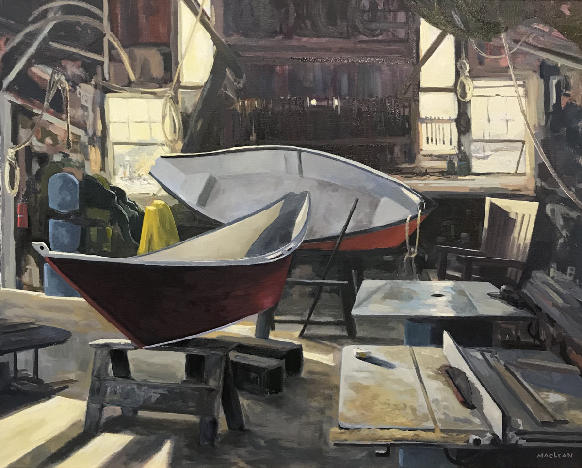 Boatshop Morning by Mike MacLean Fine Art 