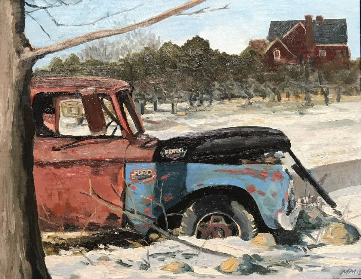 Red, White and Blue (Old Ford Truck) by Mike MacLean Fine Art 