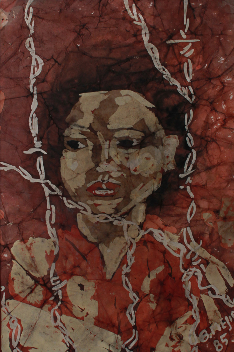 FRONTERAS ARTICIALES, Batik On Paper - Early work by Beatriz Mejia-Krumbein 
