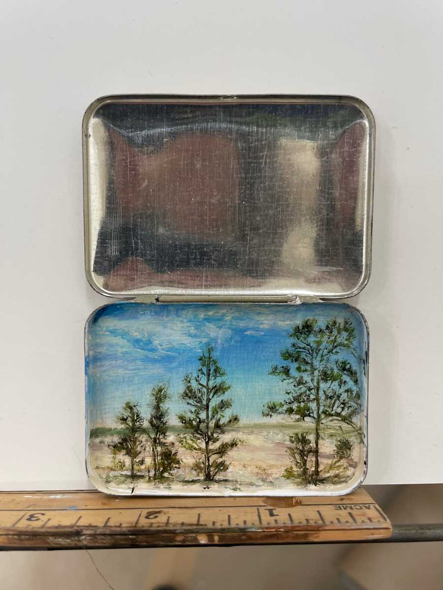 Tunisian Countryside Spartan Single Medicine Tin Painting by Shelley Vanderbyl 