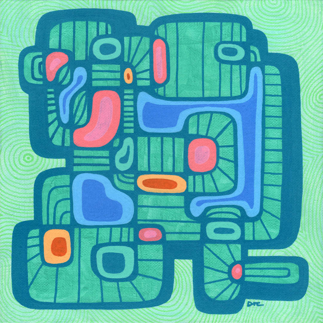 "Utopia 2" Original Painting by Debbie Clapper, Image 1.