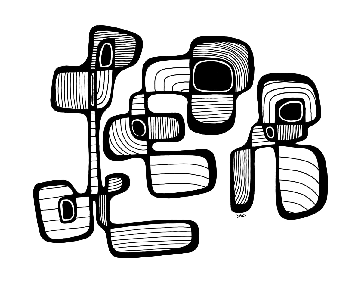 Retro 1 - Drawing by Debbie Clapper 