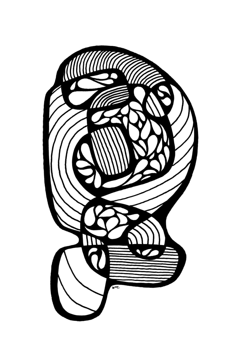 "Whirlwind 31" Drawing 4x6 by Debbie Clapper 