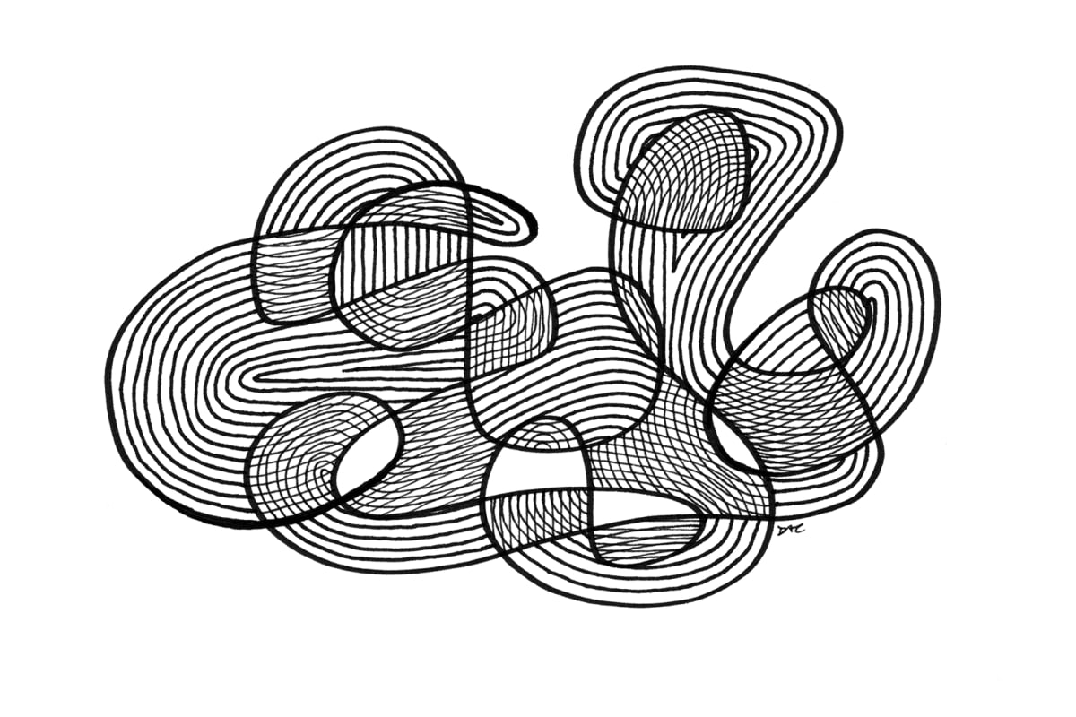 "Whirlwind 7" Drawing 6x4 by Debbie Clapper, Image 1.