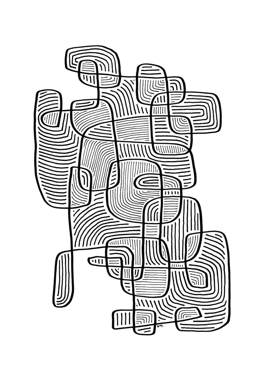 "Whirlwind 8" Drawing 5x7 by Debbie Clapper, Image 1.