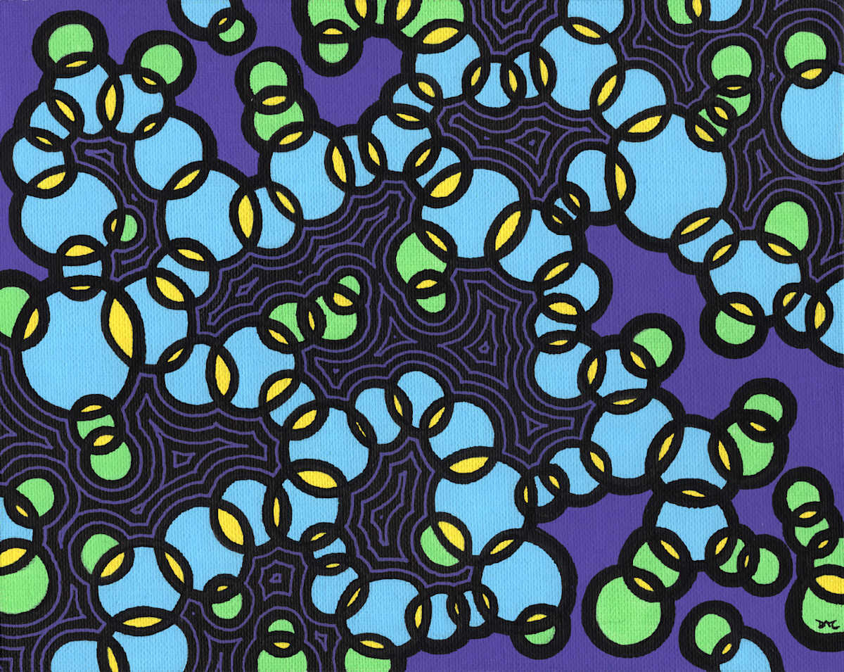 "Microscopic Study" Painting by Debbie Clapper, Image 1.