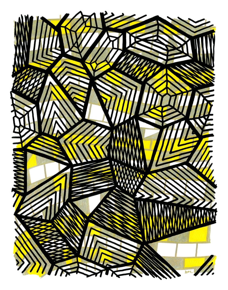 "Pattern Study 29" Drawing 11x14 by Debbie Clapper, Image 4.