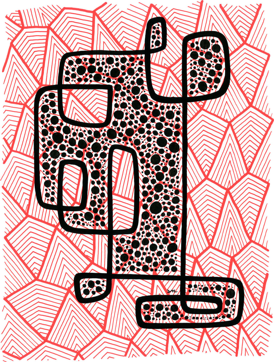 "Pattern Study 30" Drawing 11x14 by Debbie Clapper, Image 3.