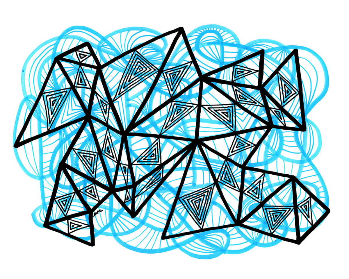 "Pattern Study 40" Drawing 14x11 by Debbie Clapper, Image 4.