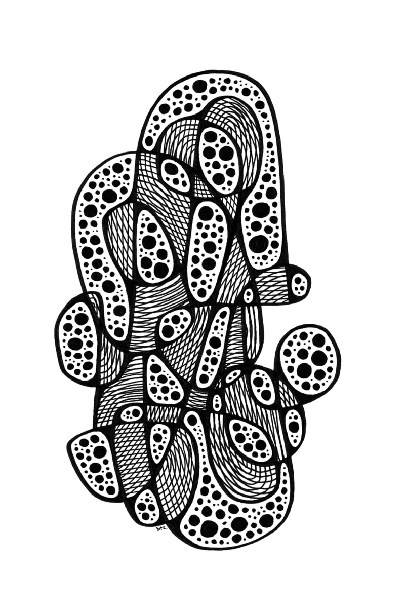 "Whirlwind 22" Drawing 4x6 by Debbie Clapper 